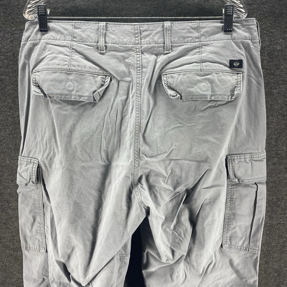Dockers Pants Mens 36 Gray High Rise Smart 360 Tech Relaxed Cargo Workwear - Picture 8 of 13